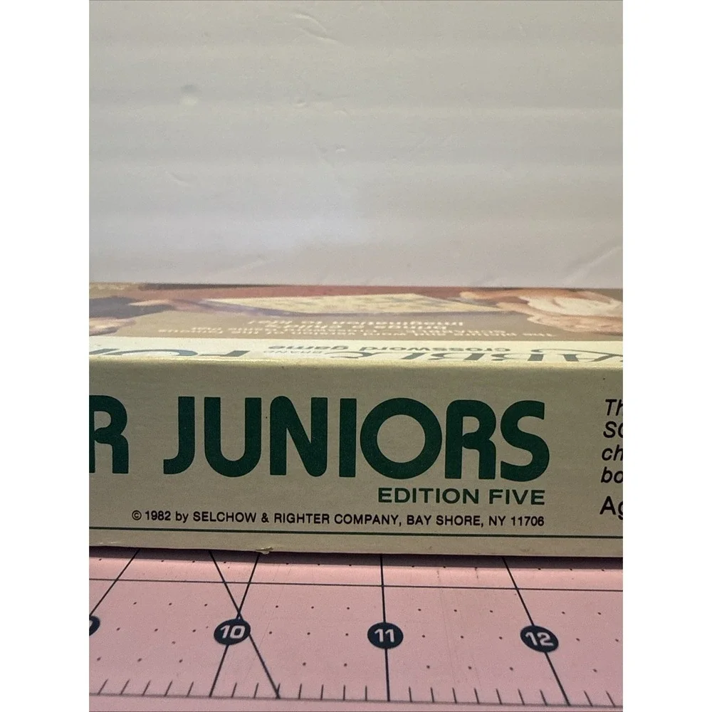 Scrabble Crossword For Juniors 1982 Selchow & Righter Edition 5 No. 18‎